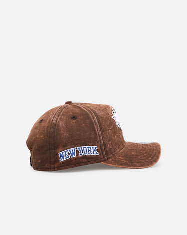 New Era New York Knicks 'Washed Walnut' 9FORTY A-Frame Snapback Walnut